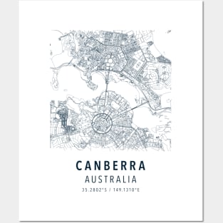 canberra simple map Posters and Art